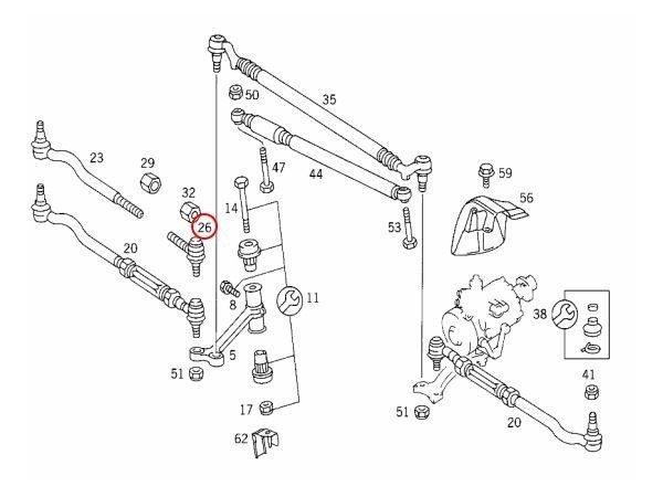 MEYLE製 ベンツ Sクラス W140 S280 S320 S500 S600 ステアリングタイロッドエンド インナー側 片側分 1個_画像2