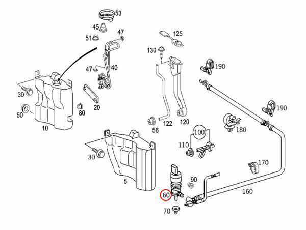 URO ベンツ C207 A207 W210 W211 W212 E240 E250 E280 E300 E320 E350 E500 E550 E55 E63 E230 ヘッドライトウォッシャーポンプ 2108691221_画像2