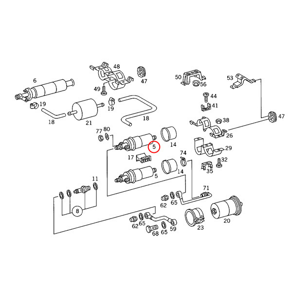 ベンツ W202 W201 R107 R129 C280 190E 420SL 500SL 560SL SL320 SL500 SL600 燃料ポンプ 0020915901 0020918801 0030915301 0580254950_画像2