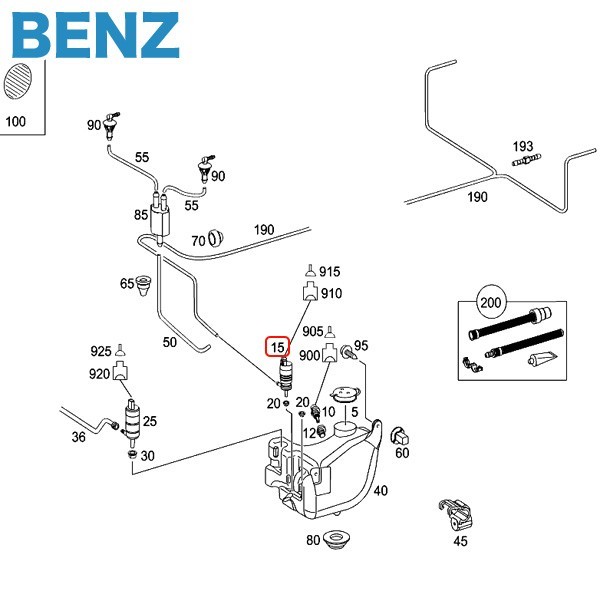 ベンツ Sクラス W221 ウィンドウウォッシャーポンプ 2218690121 2108690921 2108690821 67128362154 S350 S400 S500 S550 S600 S63AMG_画像4