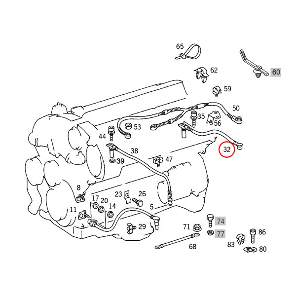 ベンツ W140 C140 クランク角センサー/クランクセンサー/クランクシャフトセンサー M120 エンジン用 0031532228 0031531428_画像2