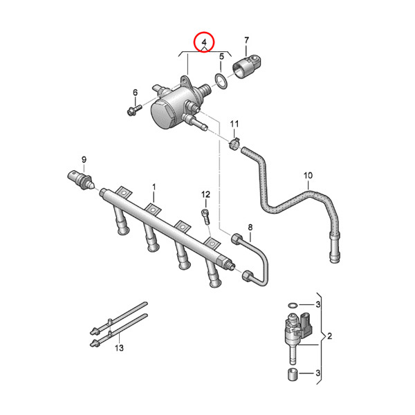 VW フォルクスワーゲン TIGUAN ティグアン 5N TOURAN トゥーラン 1T ハイプレッシャーポンプ 03C127026E 03C127026R 03C127026D 03C127026E_画像2