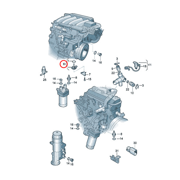 AUDI ALLROAD quattro オールロードクワトロ 4B/C5 TT 8N エンジンオイルレベルセンサー 1J0907660 1J0907660A 1J0907660B 1J0907660C_画像2