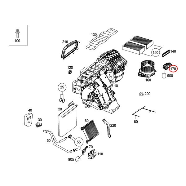 純正OEM ACM製 ベンツ Mクラス W166 ML350 ML63AMG ブロアレジスター/ブロアレギュレーター 1669064001_画像2