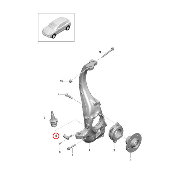 Bapmic製 Porsche ポルシェ Macan 95B 2015年式～ フロント左側/リア右側 BSスピードセンサー 95B927803 95B927803A 95B927803B_画像2