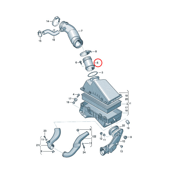 BREMI VW フォルクスワーゲン NEW BEETLE ニュービートル 2005～2010年式 9C/1C エアフロメーター/エアマスセンサー 07C906461 07C906461X_画像2