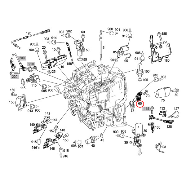 BREMI製 ベンツ W203 W204 C180 C200 C230 C250 C280 C300 C63AMG クランク角センサー 6429050000 6421530728 0041538728 2729050000_画像4