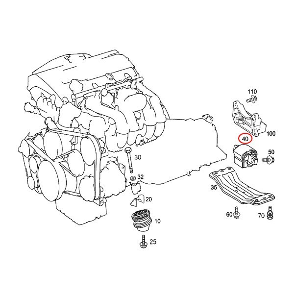 febi製 ベンツ R129 R230 SL320SL500SL600SL350 SL55AMG ATマウント 2202400418 2202400118 1402401218 1402401718 2122400418_画像2