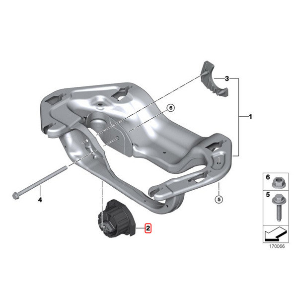 febi bilstein製 BMW X5/E70 3.0si/xDrive30i xDrive35d xDrive35i xDrive50i ミッションマウント 22316864675 22326780025_画像2