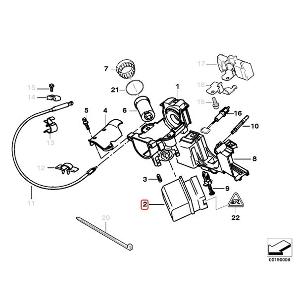 febi bilstein製 BMW E46 イグニッションスイッチ 61326901961 318i320i323i325i328i330i330xi318Ci328Ci330Ci316ti318ti M3 M3CSLの画像2