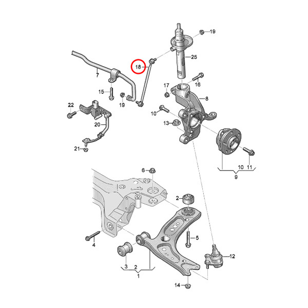 LEMFORDER製 AUDI アウディ Q2/SQ2 GA Q3/RS Q3 8U F3 フロント スタビリンクロッド 左右 1K0411315G 1K0411315J 1K0411315K 1K0411315P_画像2