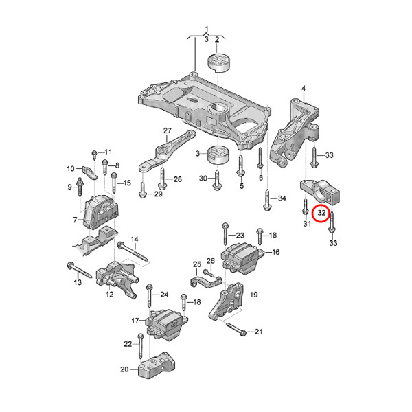 マイレ製 アウディ A3 S3 8P フロント ロアアームブッシュ 右側 HD(強化版) 1K0199232G 1K0199232J 1K0199232K_画像2