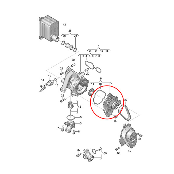 MEYLE製 AUDI アウディ A5 8T/8F A6 4G/C7 A8 4H ウォーターポンプ 06H121026BF 06H121026CC 06H121026CF 06H121026CP 06H121026CQ_画像2