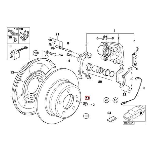 MEYLE製 BMW E24 635CSi リア/リヤ ディスクローター/ブレーキローター 左右 防錆 プラチナム仕様 34211162968 34211121387 34211152571_画像2