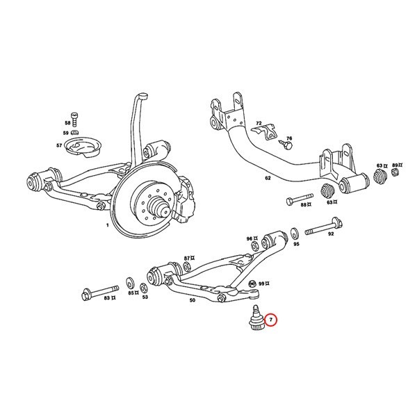 MEYLE ベンツ W126 280SE 300SD 300SE 380SEL 420SEL 500SEL 560SEL 380SEC 500SEC 560SEC フロント ロアアームボールジョイント1163330927_画像2