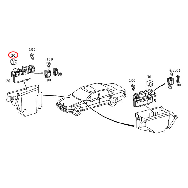 [優良品]ベンツ X204 W251 W414 GLK300 GLK350 R350 R500 R550 R63AMG 1.9 エアサスポンプリレー/スターターリレー 0025422319 0025427619_画像2