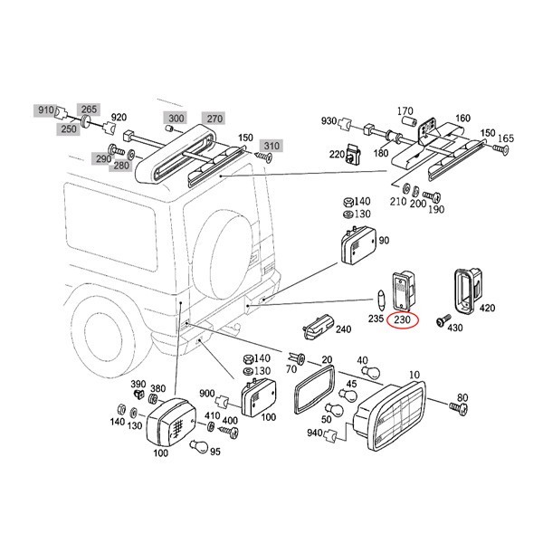 ベンツ W463 G55AMG LED ナンバー灯/ライセンスプレートランプ ネジ止めタイプ 左右 2個 並行車用 4638200356_画像2