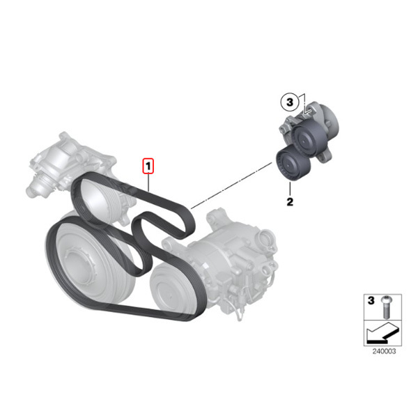 [優良品]BMW F30 F31 320d ファンベルト/リブベルト/Vベルト 6PK1697 6PK1698 6PK1700 11288507415 11288512067 11288519128_画像2