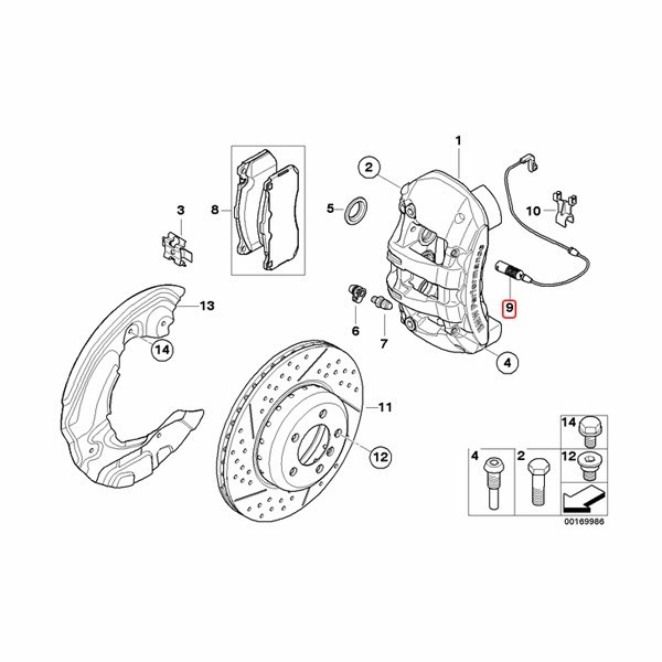 全国送料200円 BMW E91 E92 E93 320i 325i 335i フロント ブレーキパッドセンサー 1本 34356789440 34356779619_画像2