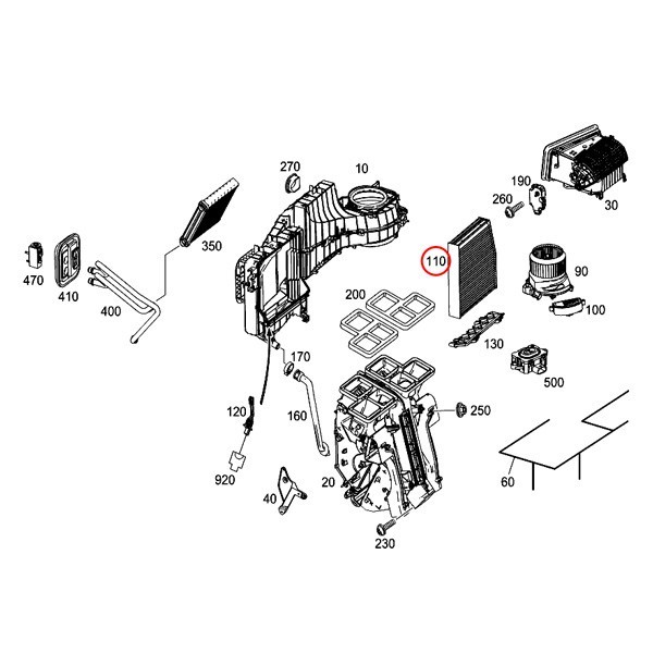 ベンツ W176 A180 A250 A45AMG ACフィルター/エアコンフィルター 活性炭入り 2468300018の画像2