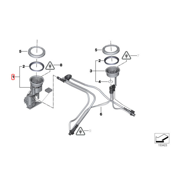 BMW X5/E53 3.0i 4.4i 4.6is 燃料ポンプ/フューエルポンプ 16116755043_画像2