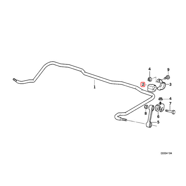 [優良品]BMW E32 730i 735i 735iL 740i 740iL 750i 750iL リア/リヤ スタビライザーブッシュ/スタビブッシュ 左右セット 33551131155_画像2