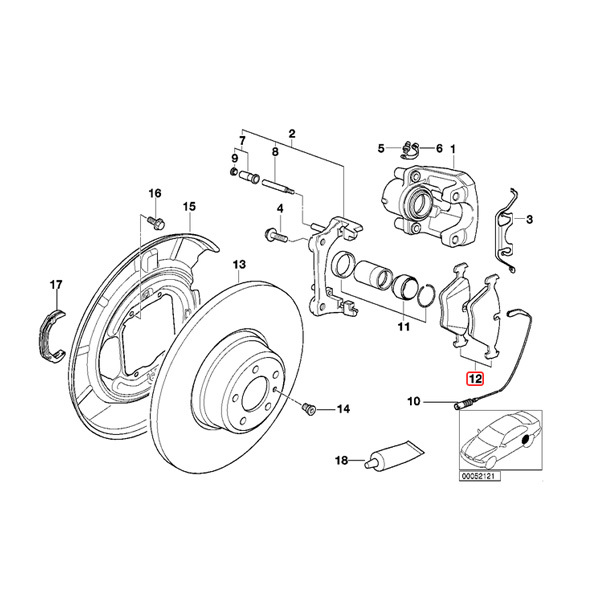 MEYLE製 BMW E39 525i 528i リア/リヤ ブレーキパッド/ディスクパッド 左右セット 34216761281 34211163395_画像2