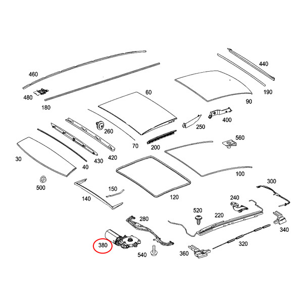 URO製 ベンツ W211 E350 E500 E550 E55AMG E63AMG サンルーフ/スライディングルーフ サンシェードモーター 2118202742