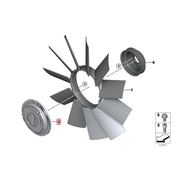 VEMO製 BMW Z3/E36 2.0 2.2i 2.8 3.0i Mクーペ Mロードスター ファンクラッチ/ファンカップリング 11527505302 11521719269 11521709499_画像2