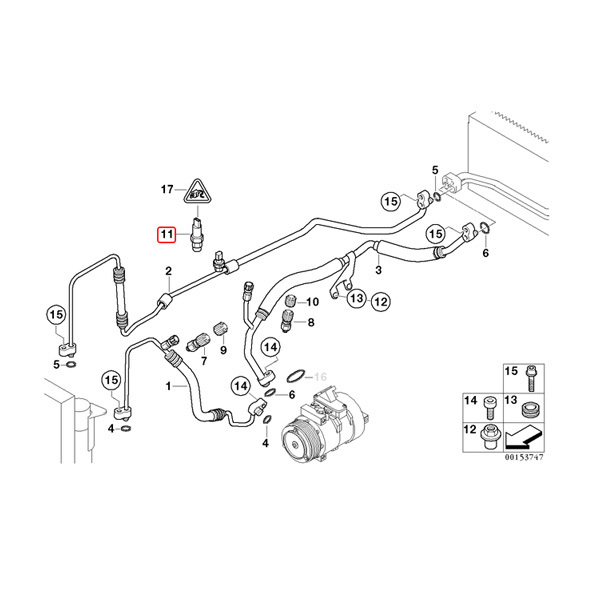 [優良品]BMW E39 E60 E61 F07 F10 F11 523i 523d 525i 528i 530i 530xi 535i 540i 545i 550i M5 エアコンプレッシャーセンサー64538370623_画像2