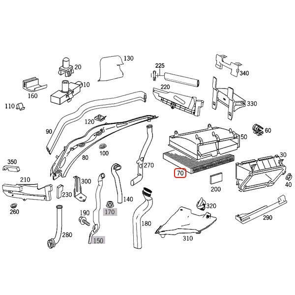 MANN製 ベンツ W203 C200 C230 KOMPRESSOR C240 4MATIC 外気用 エアコンフィルター/ACフィルター 左ハンドル用 2038300918_画像2