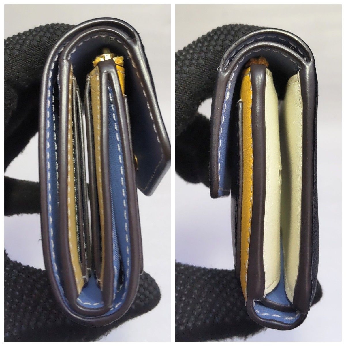 【Tory Burch】バイカラー レザー 折りたたみ財布 送料・関税込 Tory Burch トリーバーチ 財布 三つ折り財布 バイカラー|Yahoo