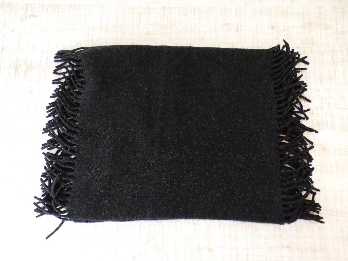  Acne Acne Studios side fringe ( width side fringe ) cashmere . muffler [ man woman / charcoal /B rank ]a4D