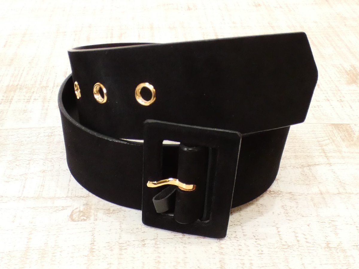 2 pcs set aruaba il allureville original leather decoration belt [L\'s(F)/8 thousand jpy / black /S rank ]a4D