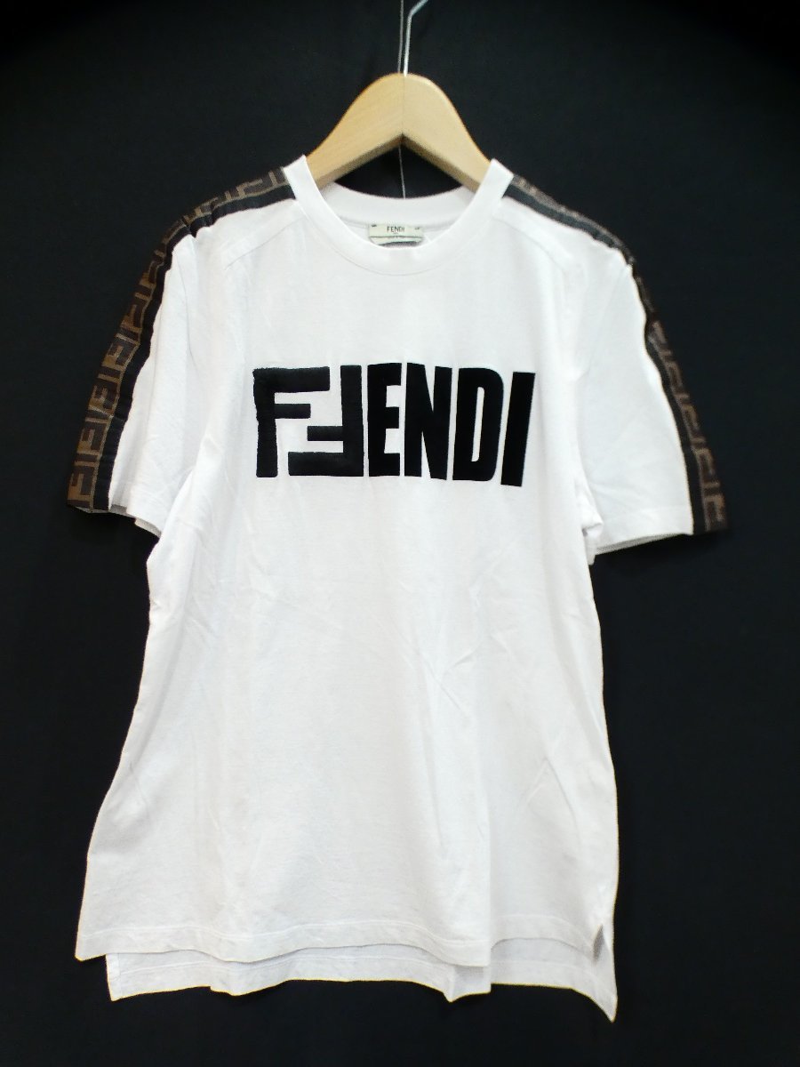 予約中！】 フェンディ FENDI 刺繍FF 半袖Ｔシャツ【Ｍ's(Ｓ)/6万円/白
