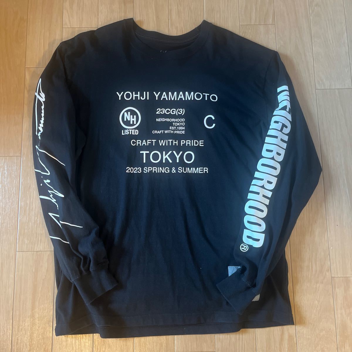 NEIGHBORHOOD YOHJI YAMAMOTO 23SS ロンT カットソー　Tシャツ ネイバーフッド　ヨウジヤマモト　L_画像1