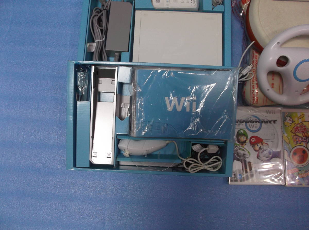 wii body, peripherals, Mario Cart, futoshi hand drum. . person,Fit, soft 5 pcs set ( steering wheel, remote control, futoshi hand drum etc. addition is possible to do )