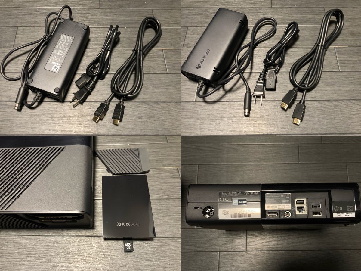 *[ prompt decision ] used rare last model Xbox360E liquid black 500GB original HDD exchangeable ending / including in a package soft less / controller 2 piece * free shipping *