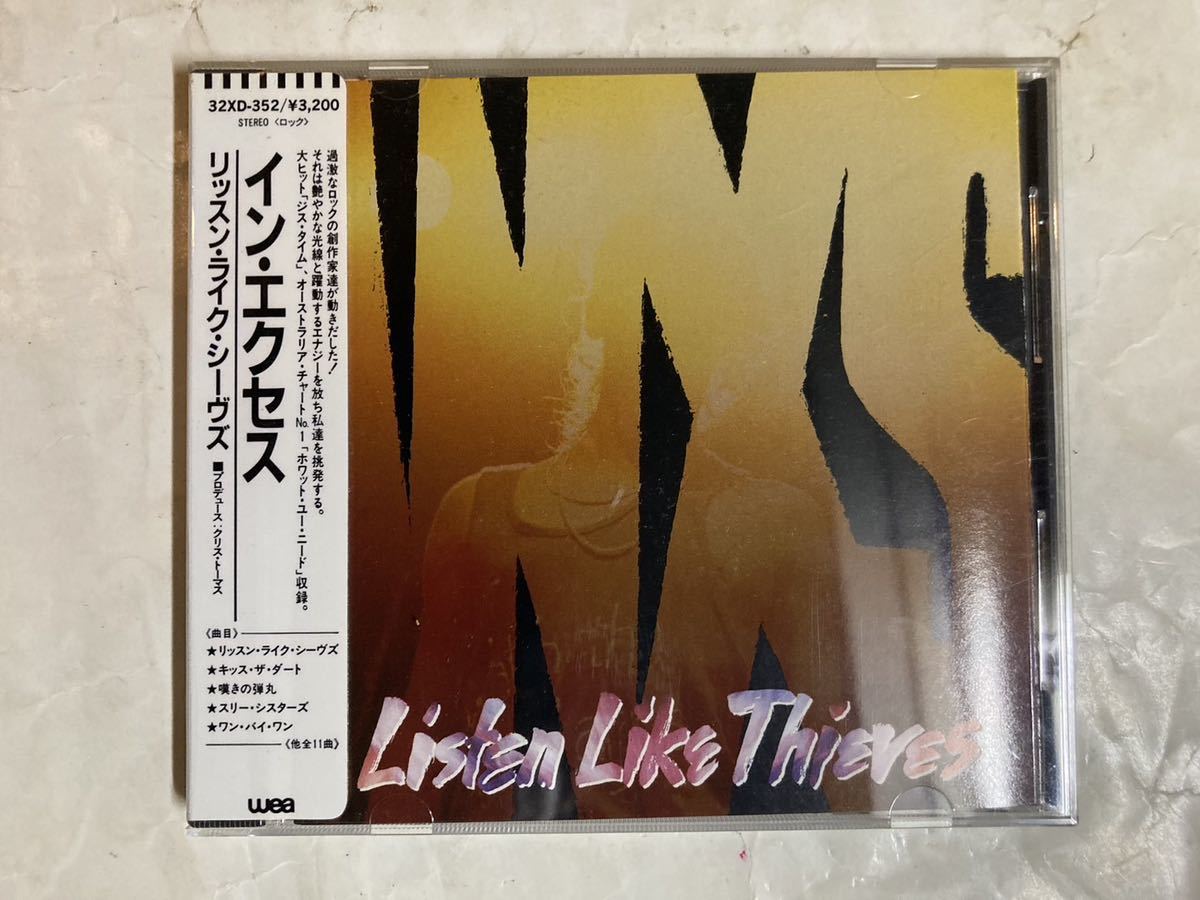 CD シール帯 税表記無 イン・エクセス Inxs リッスン・ライク・シーヴズ Listen Like Thieves 32XD-352_画像1