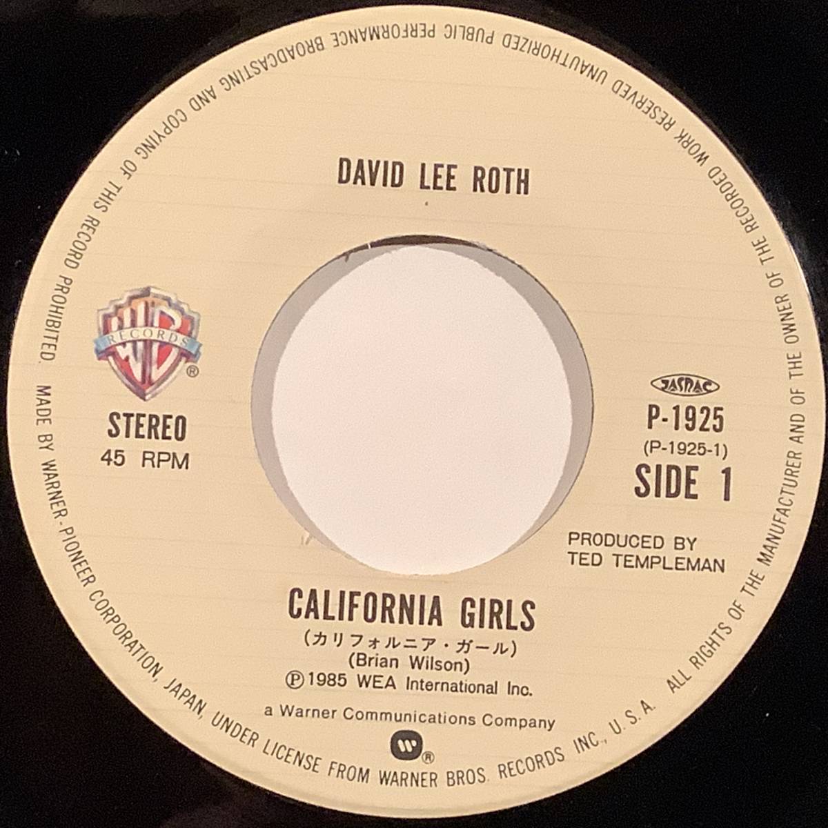  single record (EP)* Van * partition Len [ Jump ]teivu* Lee * Roth [ California * girl ]*2 sheets together set * beautiful goods!