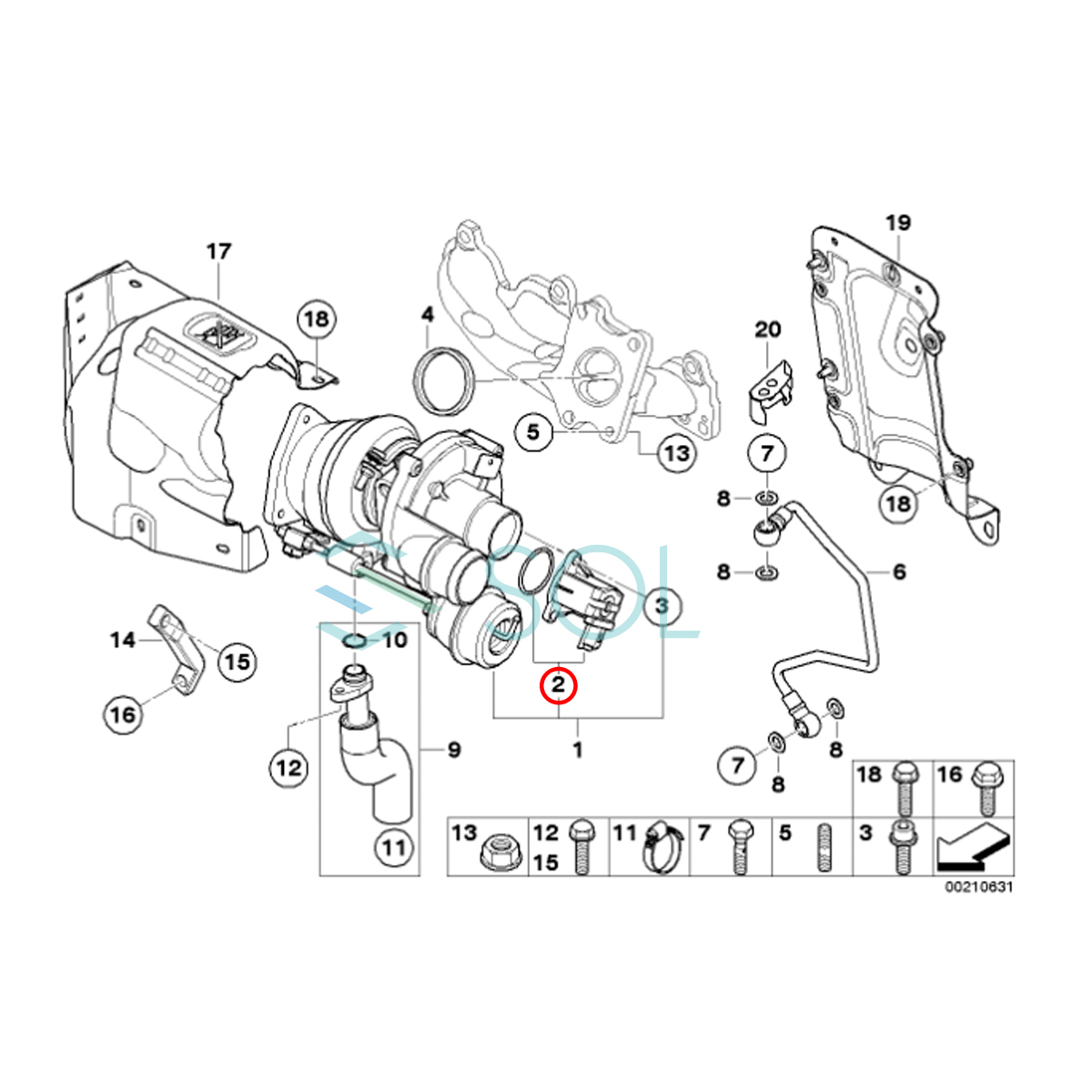 ターボチャージャー ソレノイドバルブ ディバーターバルブ カットオフバルブ MINI R55 R56 R57 R58 R59 R60 R61 クーパーS JCW_画像6