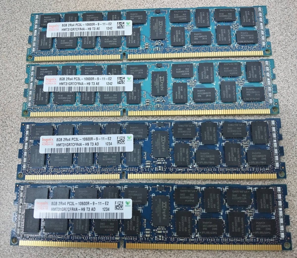 送料無料 メモリ 8GB x4 DDR3 PC3-10600 ECC SDRAM Dell PowerEdge R410 R510 R610 R710 R715 R815 Precision R5500 T5500 T7500 富士通 HPの画像1