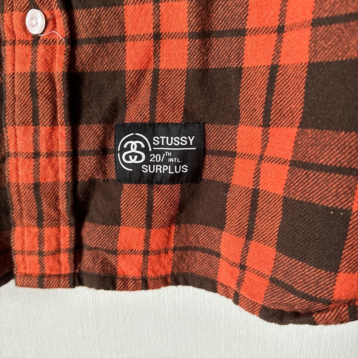 STUSSY チェック柄 長袖シャツ Mサイズ 送料込みの画像3