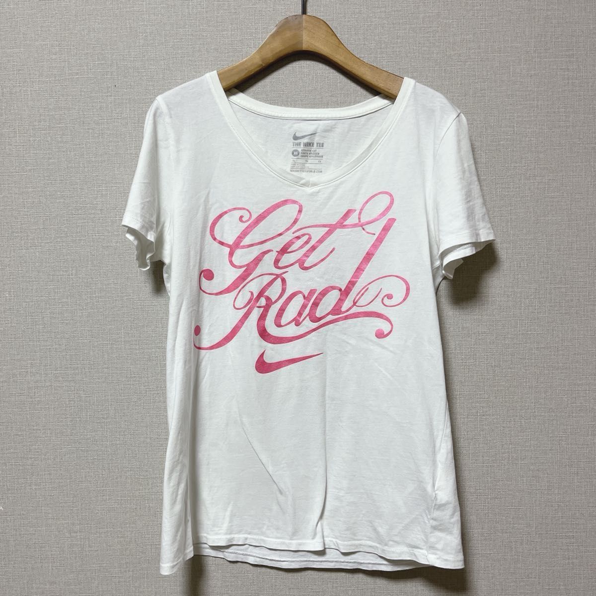 【THE NIKE TEE 】ナイキ　Vネック　Tシャツ　XL 半袖 白