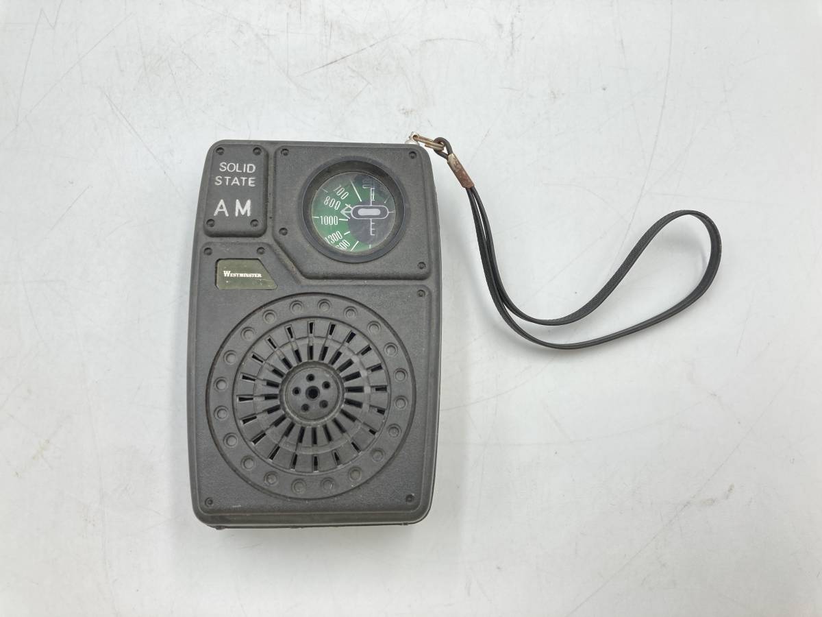 [ used ]SOLID STATE AM WESTMINSTER HONG KONG PHONE retro Lucky rotary AM radio electrification not yet verification toy *1209*