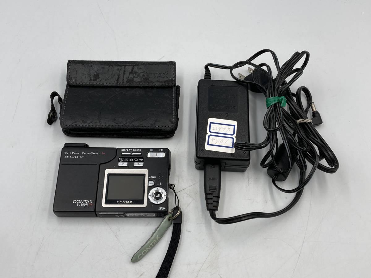 【中古】稼働品　CONTAX　SL300R　T＊　回転式カメラ　充電器付　カバー付き　ブラック　CAMERA　カメラ　＊1251＊_画像1