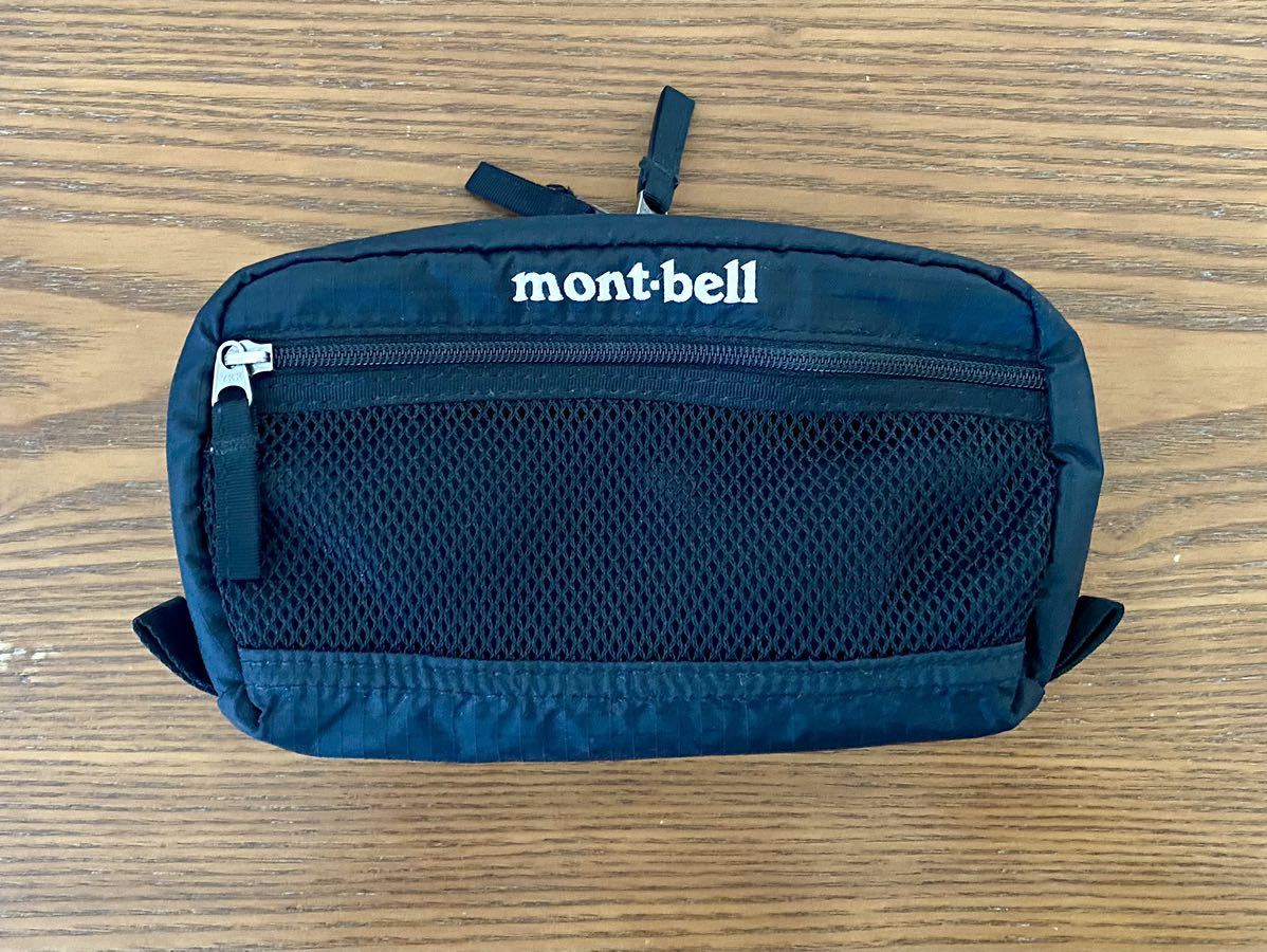 【送料無料】美品／mont-bell／モンベル／ポーチ／トラベルポーチ／ブラック／ナイロン_画像1