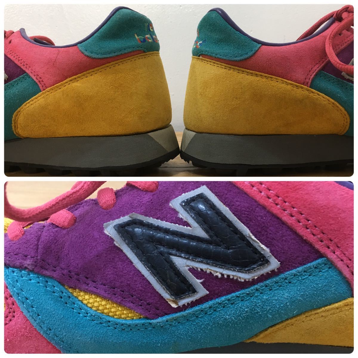 D4B003◆ ニューバランス new balance トレイルバスター 本革スエード マルチカラー スニーカー 27.5cm D TBETC_画像7