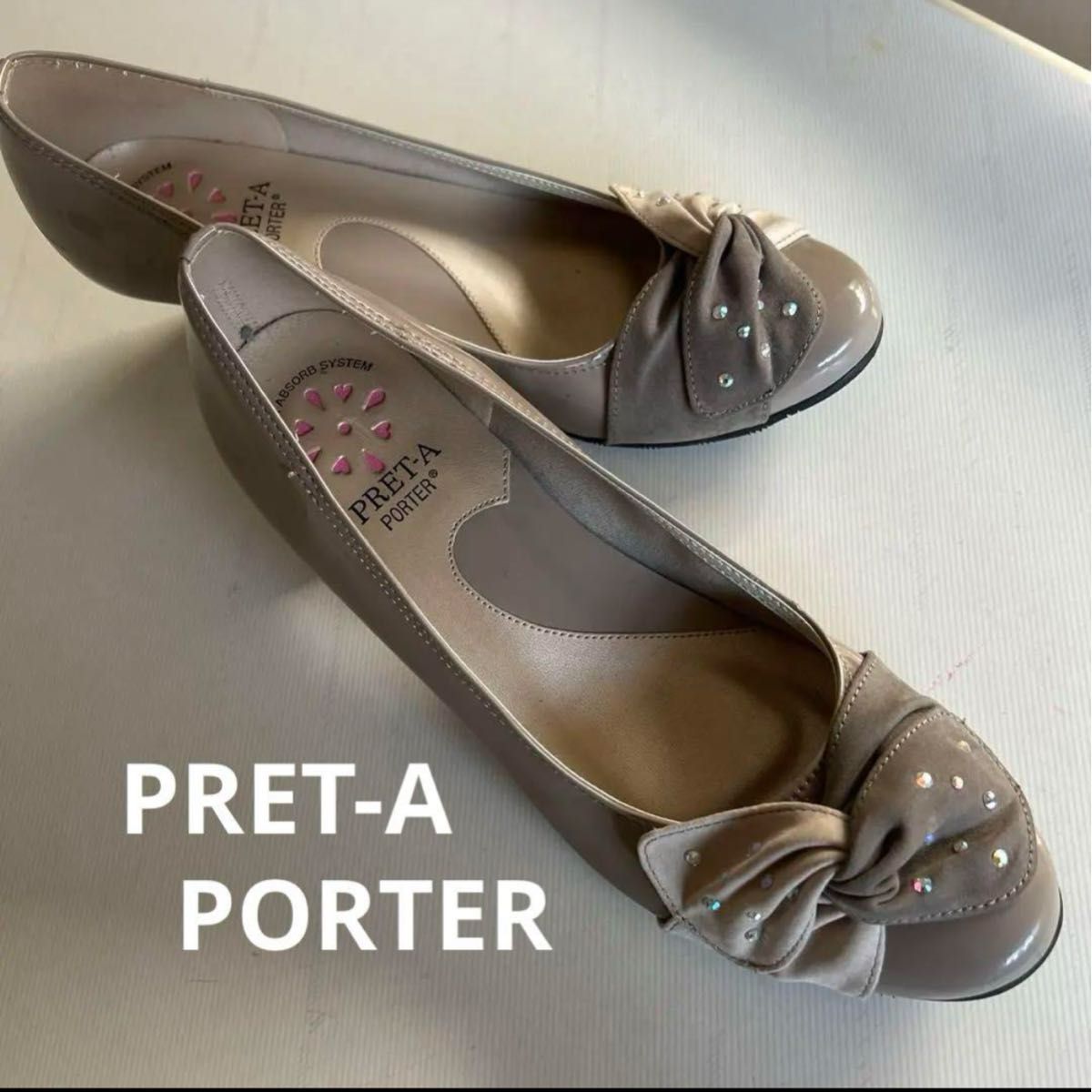 プレタポルテ PRET-A PORTER エナメル　パンプス  ベージュ　24cm