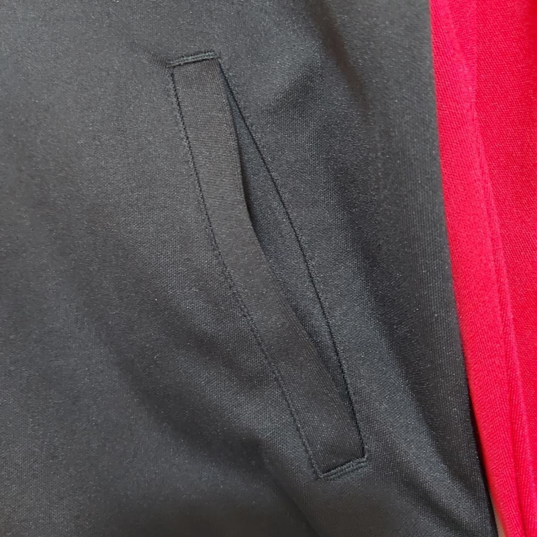 アディダス NBA トラックジャケット 刺繍ロゴ XL ブラック黒赤 マイアミ_画像9